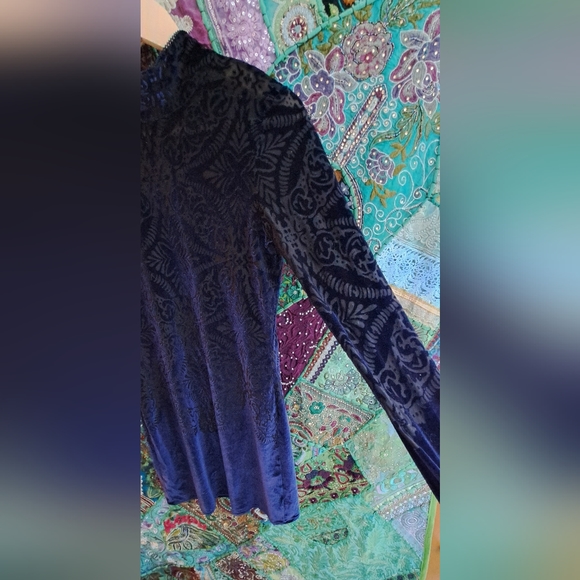 FREE PEOPLE Velvet Burnout Boho Print Dress - Picture 7 of 9